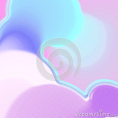 Digital illustration with abstract organic flowing shapes. 3d rendering Cartoon Illustration