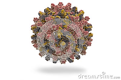 Digital illustration cell Hepatitis B Virus. Stock Photo