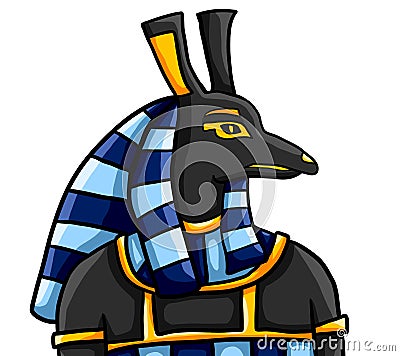 Egyptian God Seth Cartoon Illustration