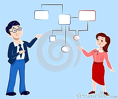 Digital illustration `Presentation` Stock Photo