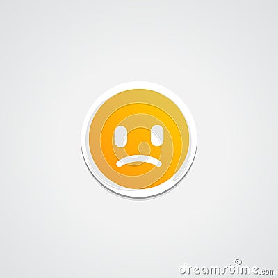 Sad Emoji Sticker Stock Photo