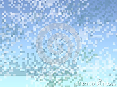 Digital image with bright pixels over bluish background Stock Photo