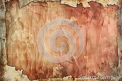Digital image of flat texture of an aged, faded brown background with subtle distressed edges and roughness. the color is a Cartoon Illustration