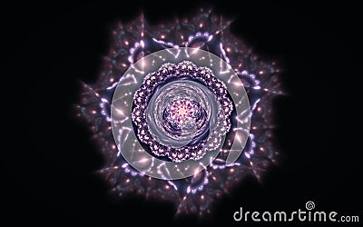 Digital image generated on a computer consisting of beautiful abstract geometric shapes, lines of different colors for a Stock Photo