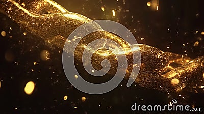 A digital image of interconnected blockchain links, symbolizing technological advancement Stock Photo