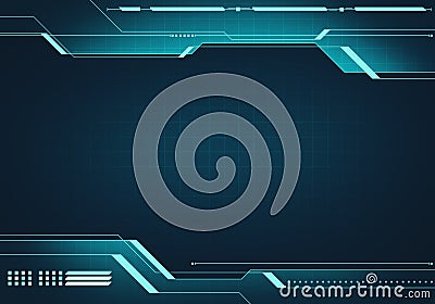 Digital image technology HUD interface concept with circuit microchip in virtual reality Stock Photo