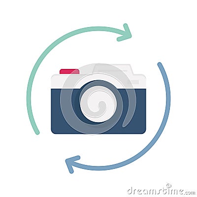Digital imaging Flat inside vector icon which can easily modify or edit Vector Illustration