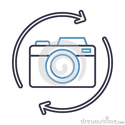 Digital imaging Flat inside vector icon which can easily modify or edit Vector Illustration