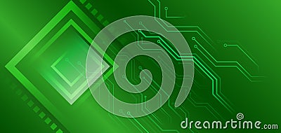 Digital internet communication on green background. Wide Cyber security internet and networking concept. Hi-tech vector Vector Illustration