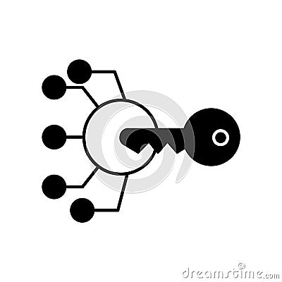Digital Keys Glyph Vector Icon that can easily edit or modify. Vector Illustration