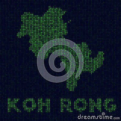 Digital Koh Rong logo. Vector Illustration