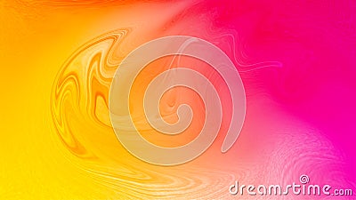 Digital liquid abstract flowing effect pink yellow wallpaper Stock Photo