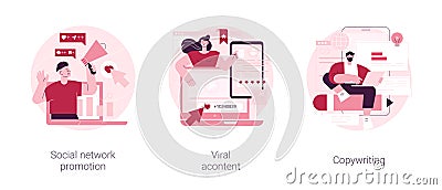 Digital marketing abstract concept vector illustrations. Vector Illustration