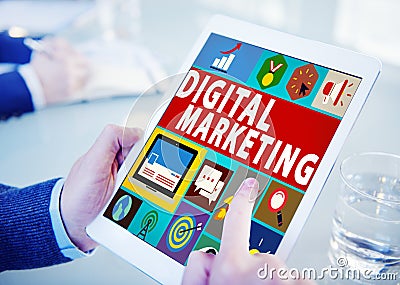 Digital Marketing Commerce Campaign Promotion Concept Stock Photo