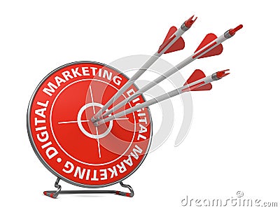 Digital Marketing Concept - Hit Target. Stock Photo