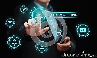 Digital Marketing Content Planning Advertising Strategy concept Stock Photo