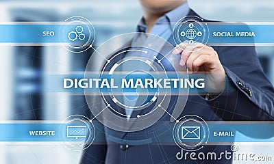 Digital Marketing Content Planning Advertising Strategy concept Stock Photo