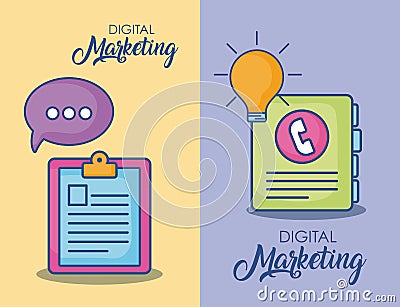 Digital marketing design Vector Illustration