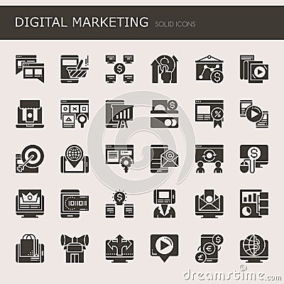 Digital marketing Elements Stock Photo