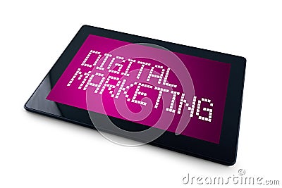 Digital Marketing on Generic Tablet computer display Stock Photo