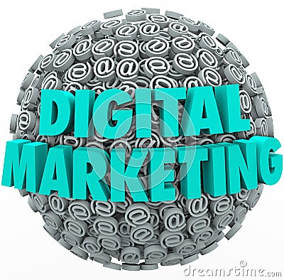 Digital Marketing Online Internet Campaign Web Outreach At Symbol Stock Photo