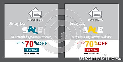 Digital Marketing Promotional Editorial Print Templates Bundle Vector Illustration