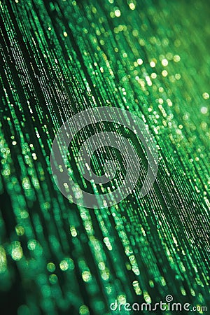 Digital matrix: creative wallpaper displaying lines of computer code, blending technology, design, evoking essence of Stock Photo