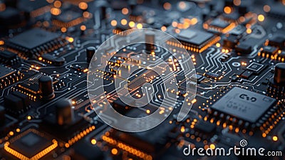 Digital Matrix: Futuristic High-Tech Background with Binary Code Stock Photo