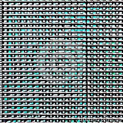 1008 Digital Matrix: A futuristic and high-tech background featuring a digital matrix pattern in sleek and futuristic colors tha Stock Photo