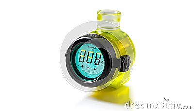 Digital measuring device display, representing technology, measurement tools, data Generative AI Stock Photo