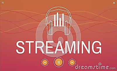 Digital media music streaming audio leisure Stock Photo