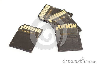 Digital memory cards Stock Photo