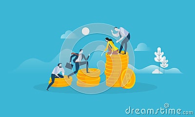 Digital money market Vector Illustration