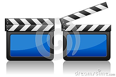 Digital Movie Clapboard Vector Illustration