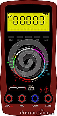 Digital multimeter Vector Illustration