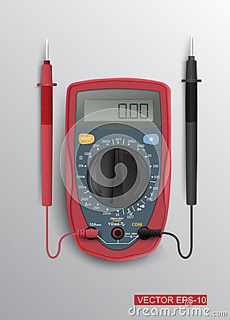 Digital multimeter. Vector Illustration