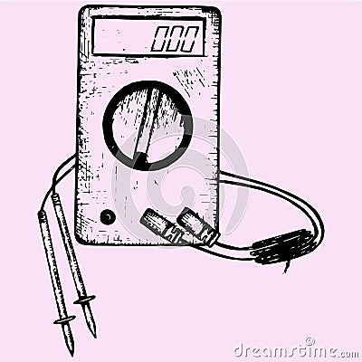 Digital multimeter Vector Illustration