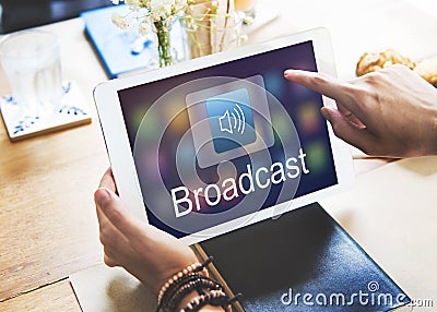 Digital Music Streaming Multimedia Entertainment Online Concept Stock Photo