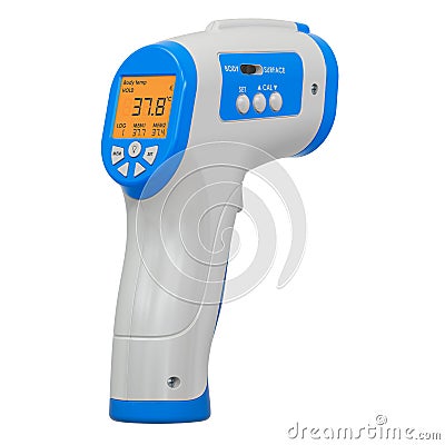 Digital Non-Contact Forehead Thermometer Laser, 3D rendering Stock Photo