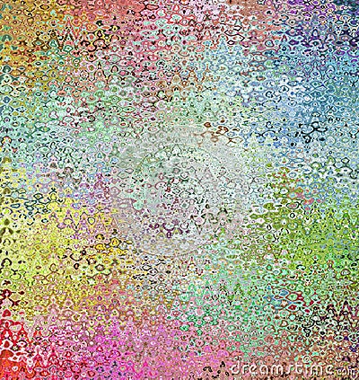 Digital Painting Abstract Multi-Color Chaotic Wavy Shapes in Pastel Colors Background Stock Photo