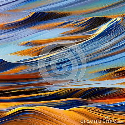 A digital painting with a bold and expressive brushstroke style that creates texture and depth5, Generative AI Stock Photo