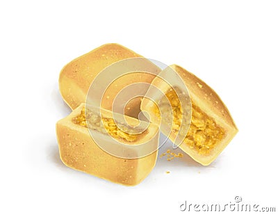 The Digital Painting of Taiwanese Pineapple Cake with Egg Yolk Stock Photo