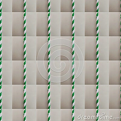 Digital pattern showcasing vertical green colour strips on a grey background Stock Photo