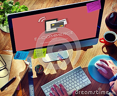 Digital Payment E-commerce Shopping Online Concept Stock Photo
