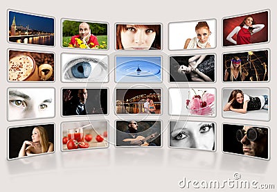 Digital photo album Stock Photo