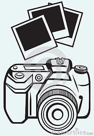 Digital photo camera Vector Illustration