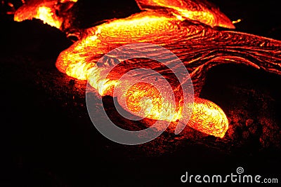 Digital Photography Background Of Big Island Hawaii Kilauea Lava Volcano Flow Stock Photo