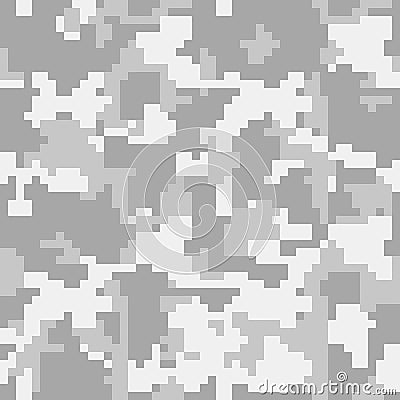 Digital pixel camouflage seamless pattern for your design. Vector Illustration