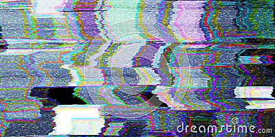 Digital pixel glitch abstract error background overlay. Stock Photo