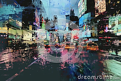 Digital pixelation abstract effect on a modern background. Generative AI Stock Photo